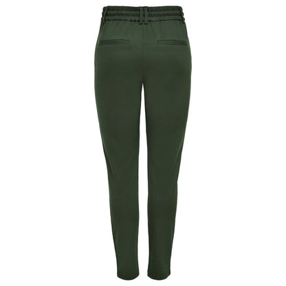 Green Viscose Casual Pants