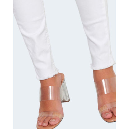 White Cotton Skinny Jeans