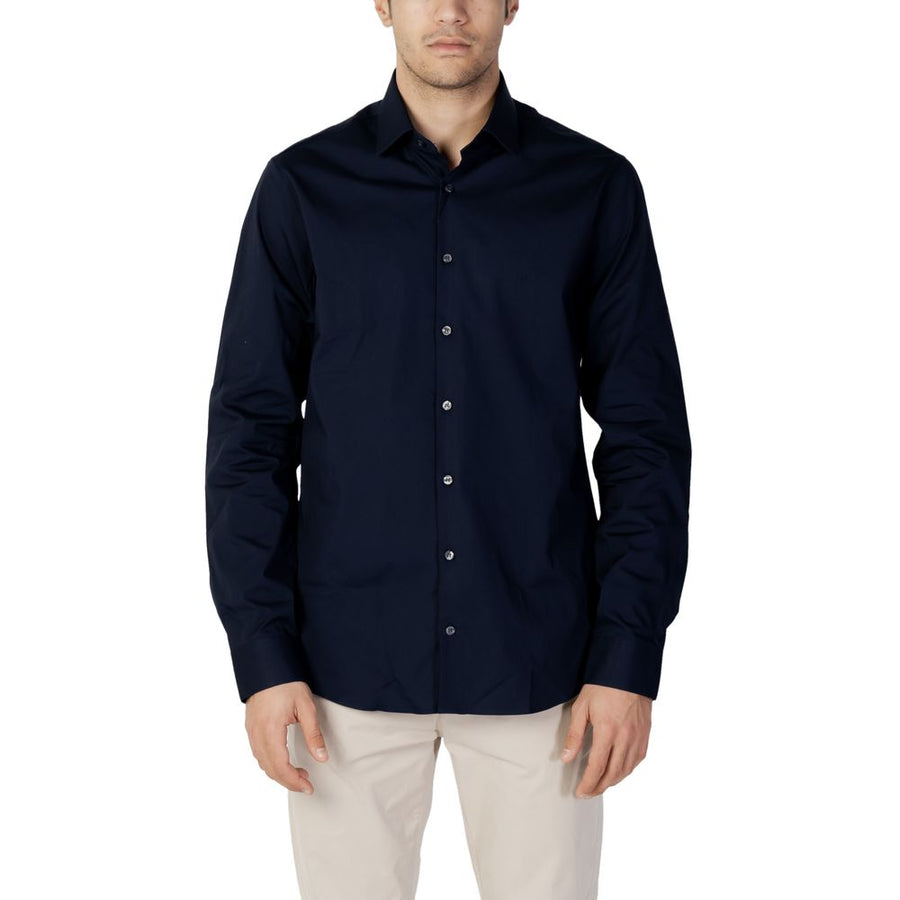 Blue Cotton Dress Shirt