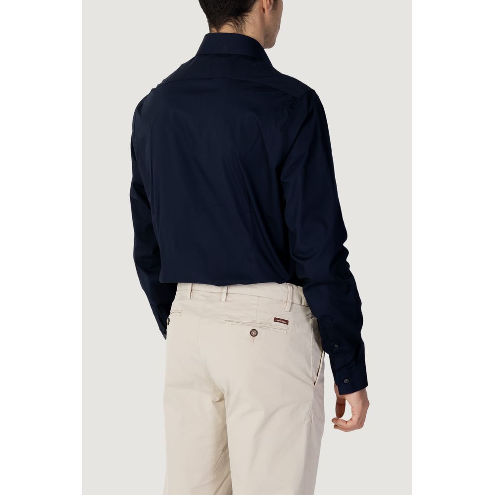 Blue Cotton Dress Shirt