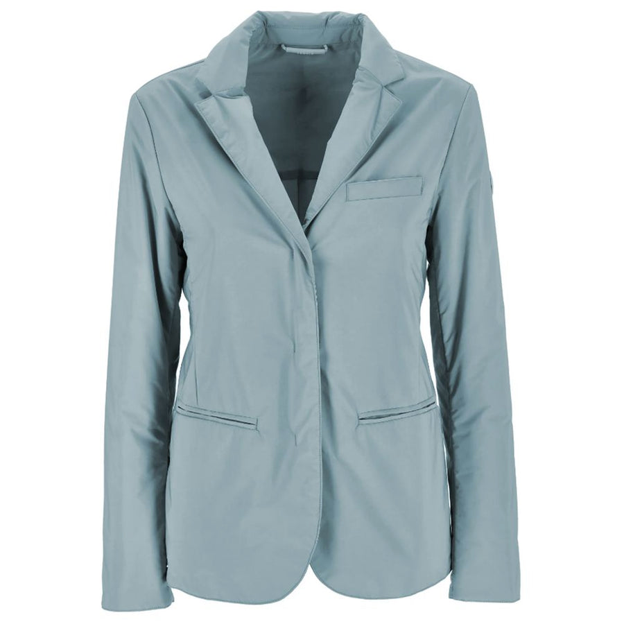 Light Blue Polyester Women Jacket