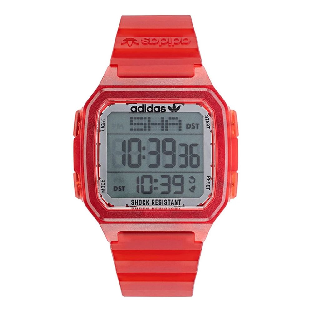 Red Resin Digital Watch