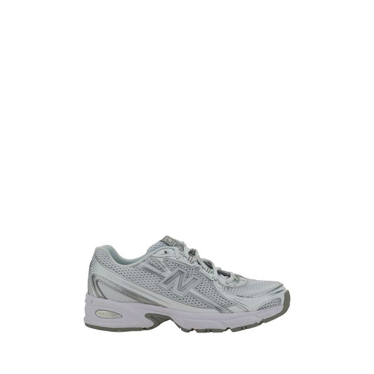 White Polyurethane Athletic Sneakers