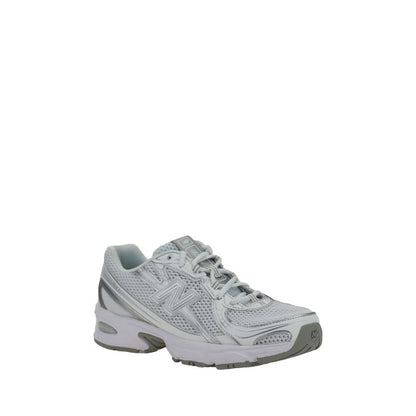 White Polyurethane Athletic Sneakers
