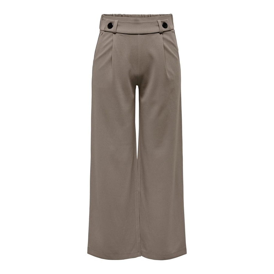 Brown Polyester Casual Pants