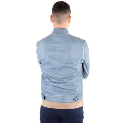 Blue Polyethylene Men Jacket