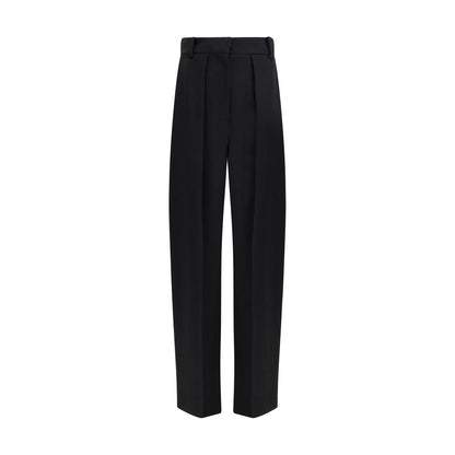 Black Viscose Casual Pants