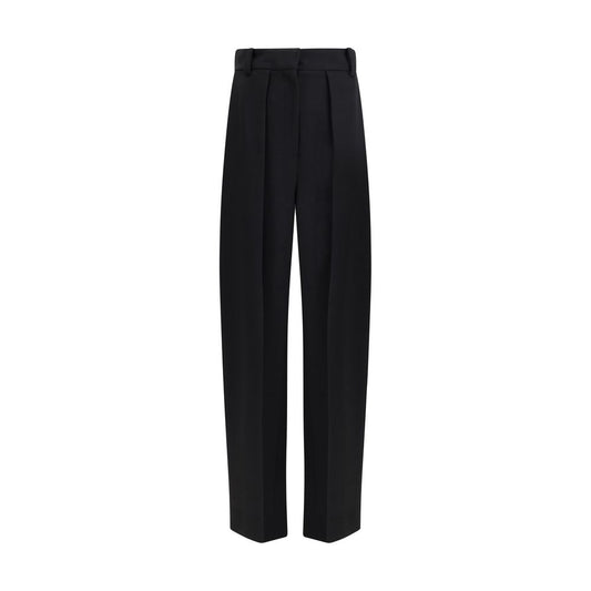 Black Viscose Casual Pants