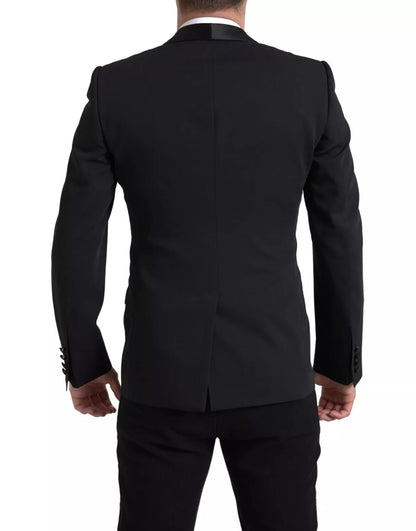 Black Wool Single Breasted MARTINI Blazerclothing