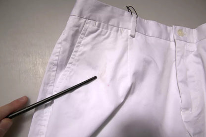 White Chinos Cotton Stretch Casual Shorts