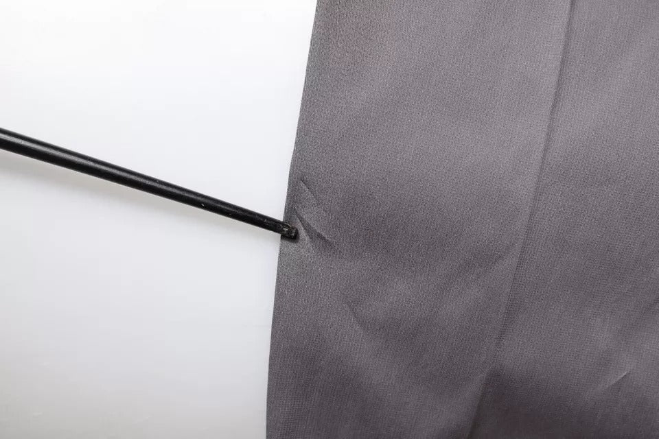 Dark Gray Mid Waist Dress Pants