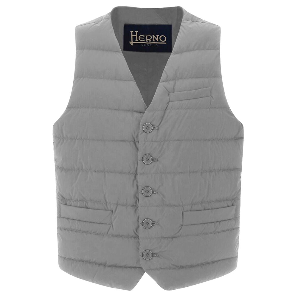 Gray Nylon Men Vest