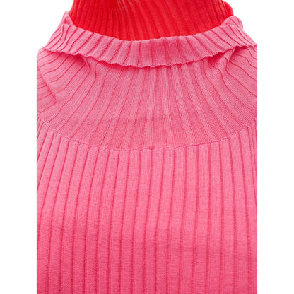 Pink Cotton Casual Dress
