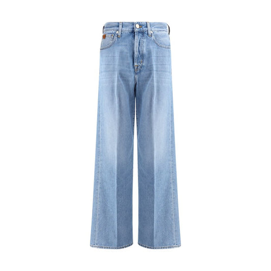 Light Blue Cotton Jeans Denim