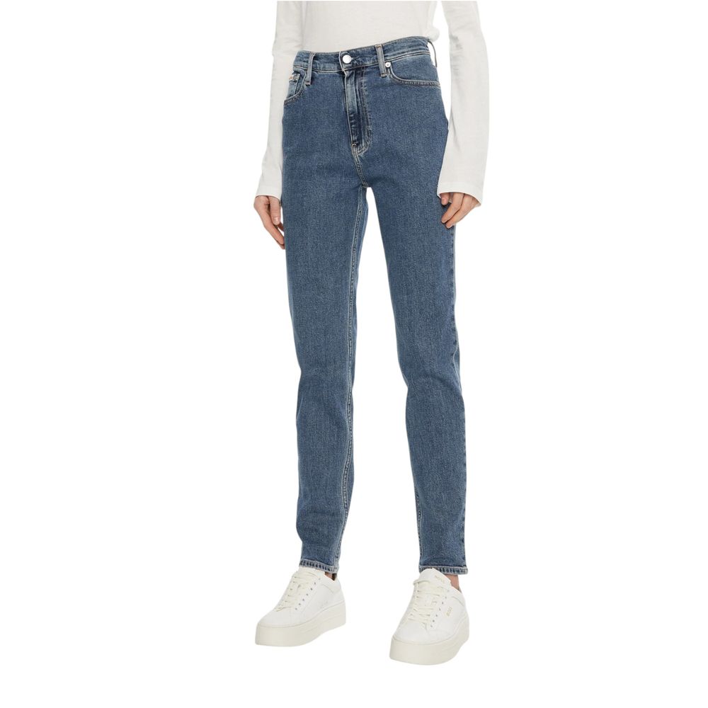 Blue Cotton Mom Jean