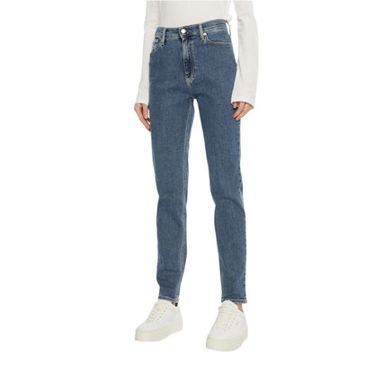 Blue Cotton Mom Jean