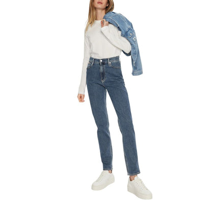 Blue Cotton Mom Jean