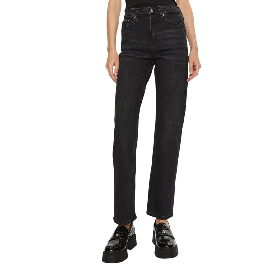 Black Cotton Mom Jean