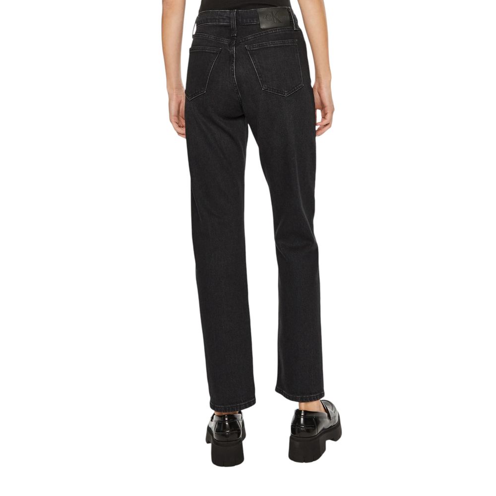 Black Cotton Mom Jean