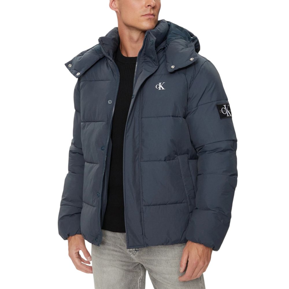 Blue Polyamide Jackets & Coat