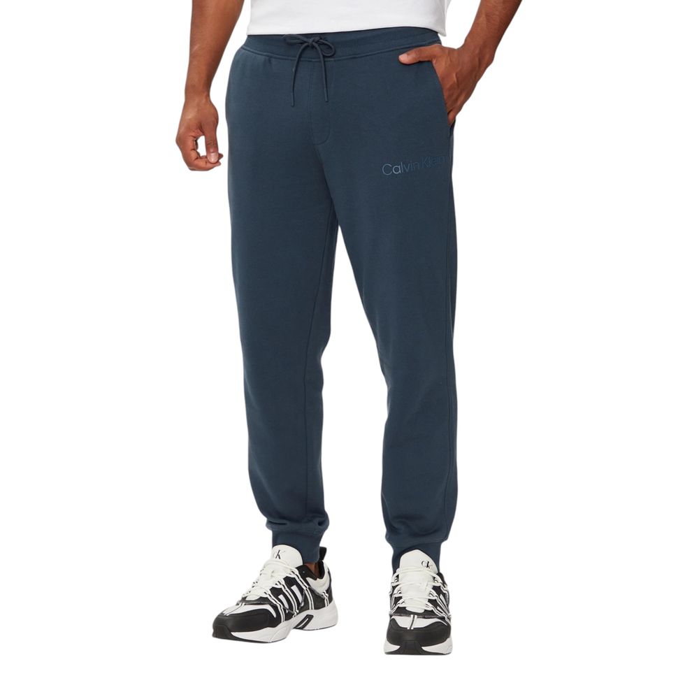 Blue Cotton Joggers (Workout Pants)