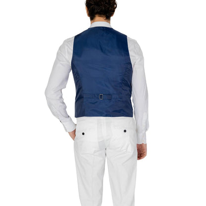 Blue Polyester Waistcoat