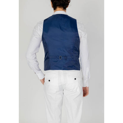 Blue Polyester Waistcoat