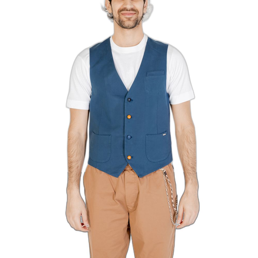 Blue Cotton Waistcoat