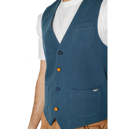 Blue Cotton Waistcoat