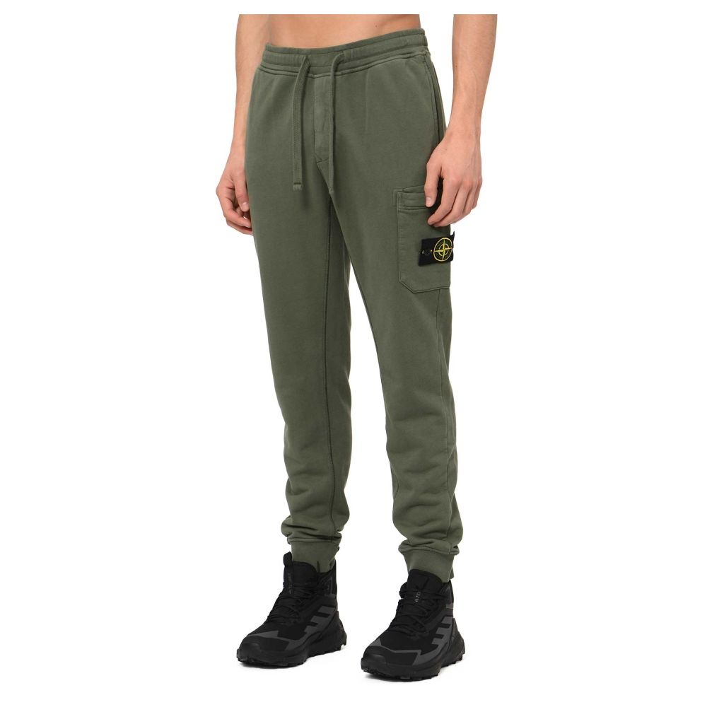 Green Cotton Men's Tracksuit Pant
