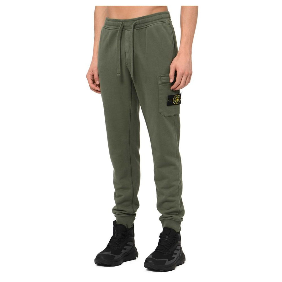 Green Cotton Men's Tracksuit Pant