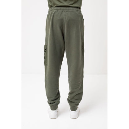 Green Cotton Men's Tracksuit Pant