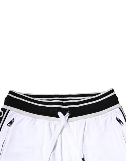 White Stripe Cotton DG King Bermuda Shorts