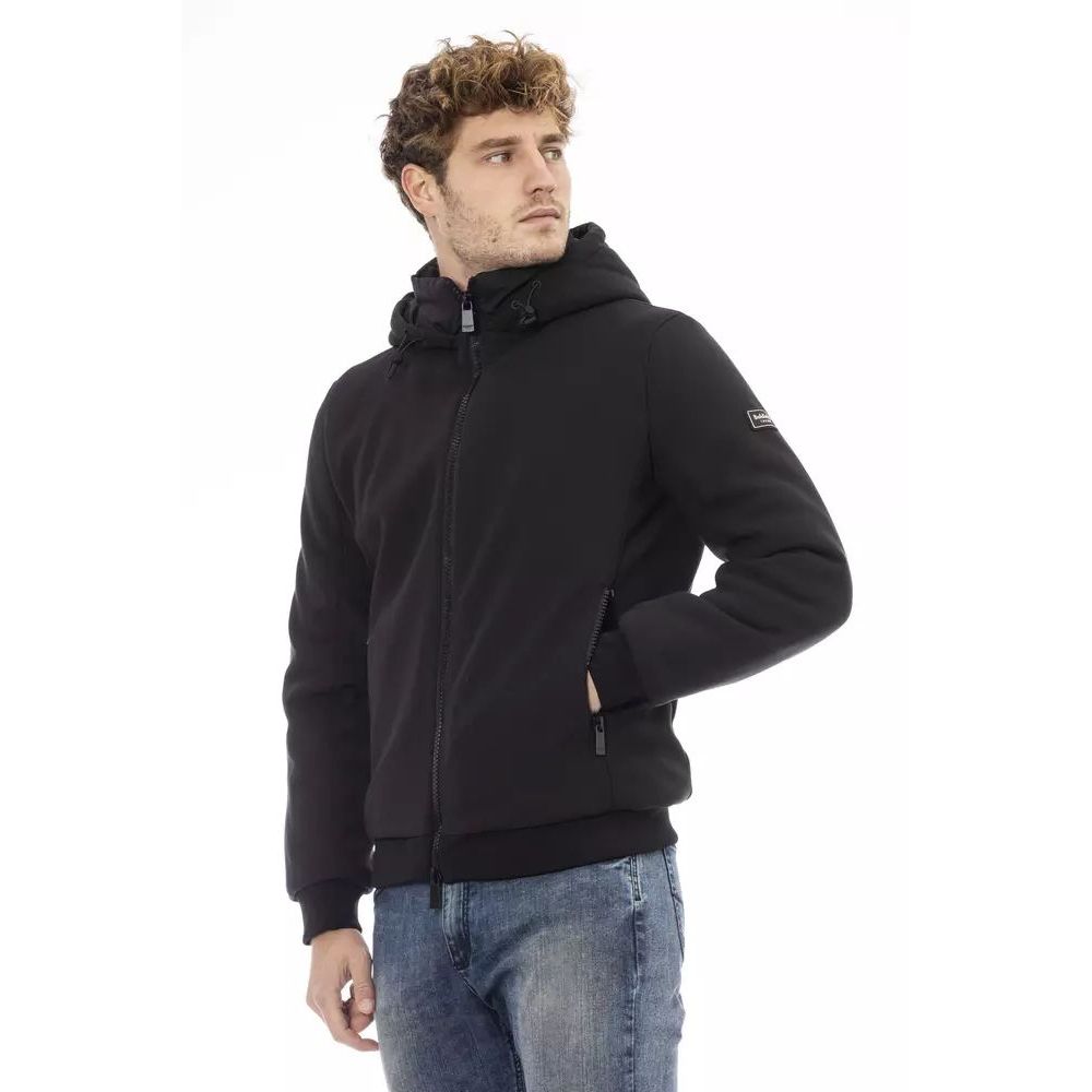 Black Polyester Hoodie