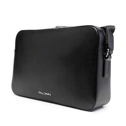 Black Calfskin Shoulder Bag