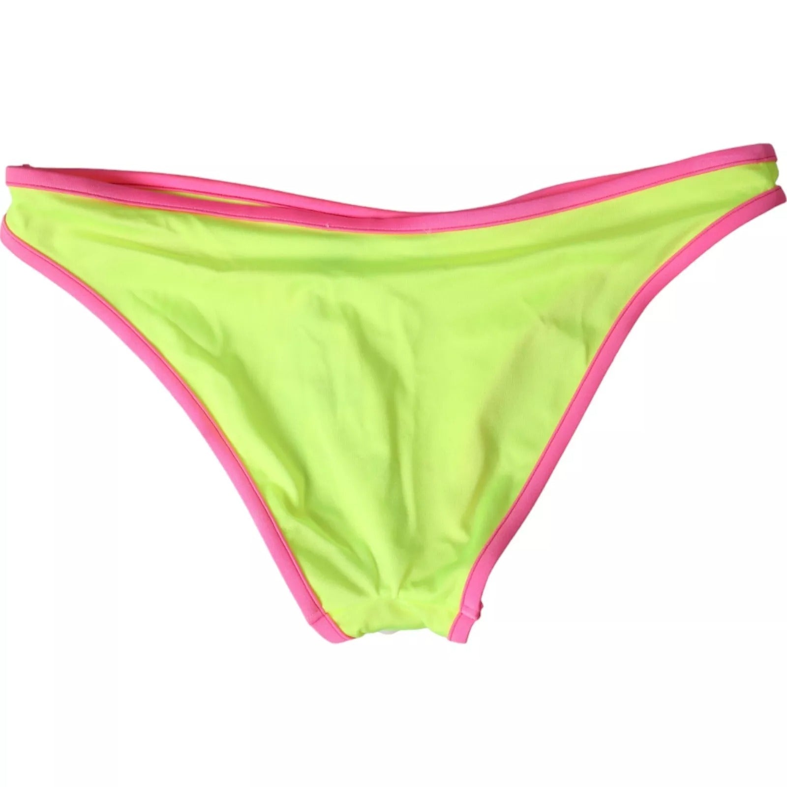 Yellow Pink Nylon Swimwear Bottom Beachwear Bikini