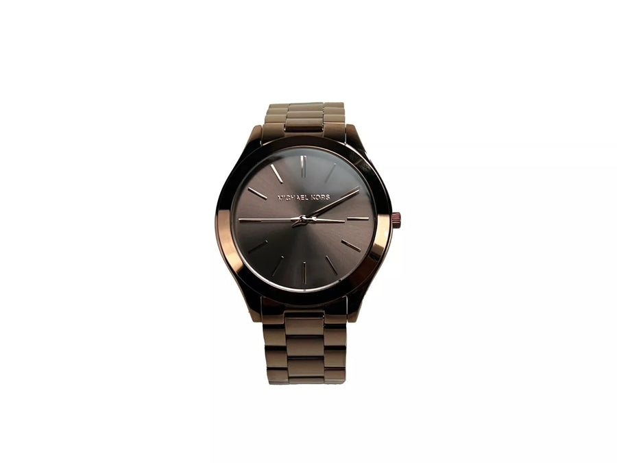 Slim Runway Brown Stainless Steel Watch MK3418 NO BOX