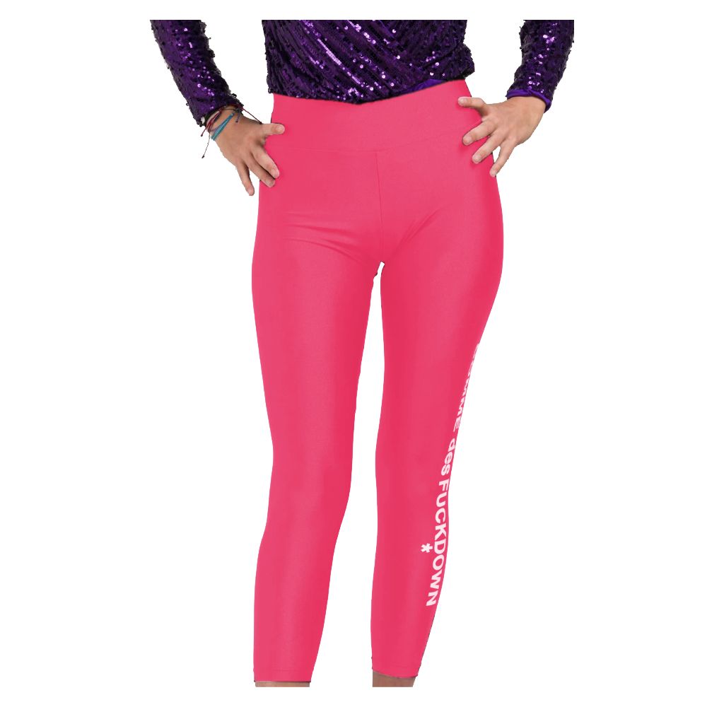 Pink Nylon Women Legging