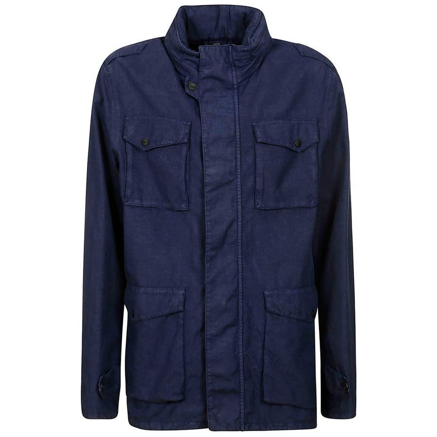 Blue Linen Men Jacket