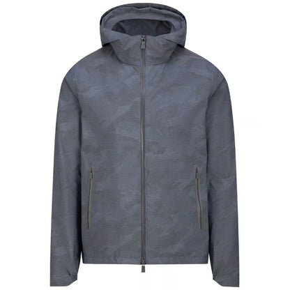 Blue Nylon Men Jacket