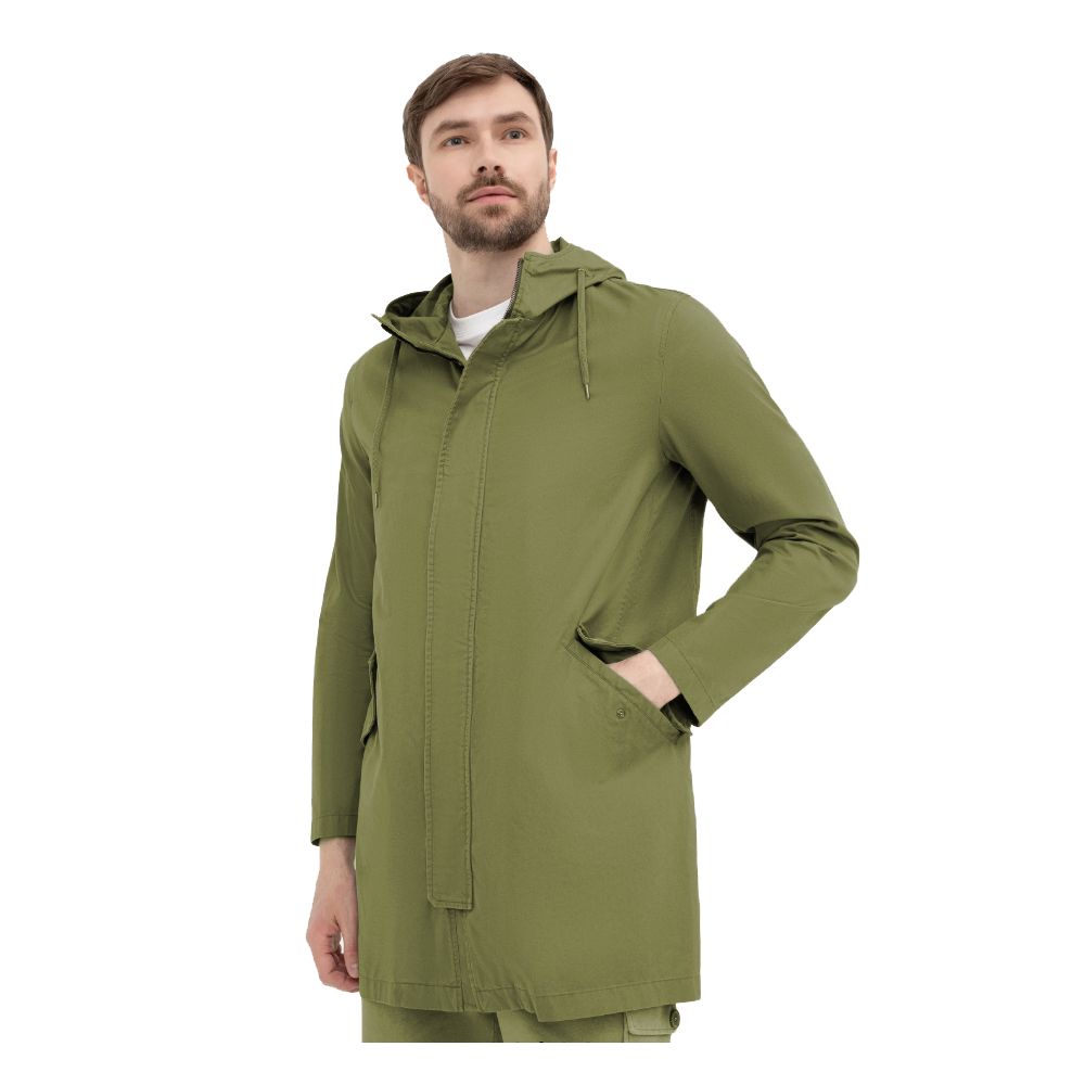 Green Cotton Men's Jacket