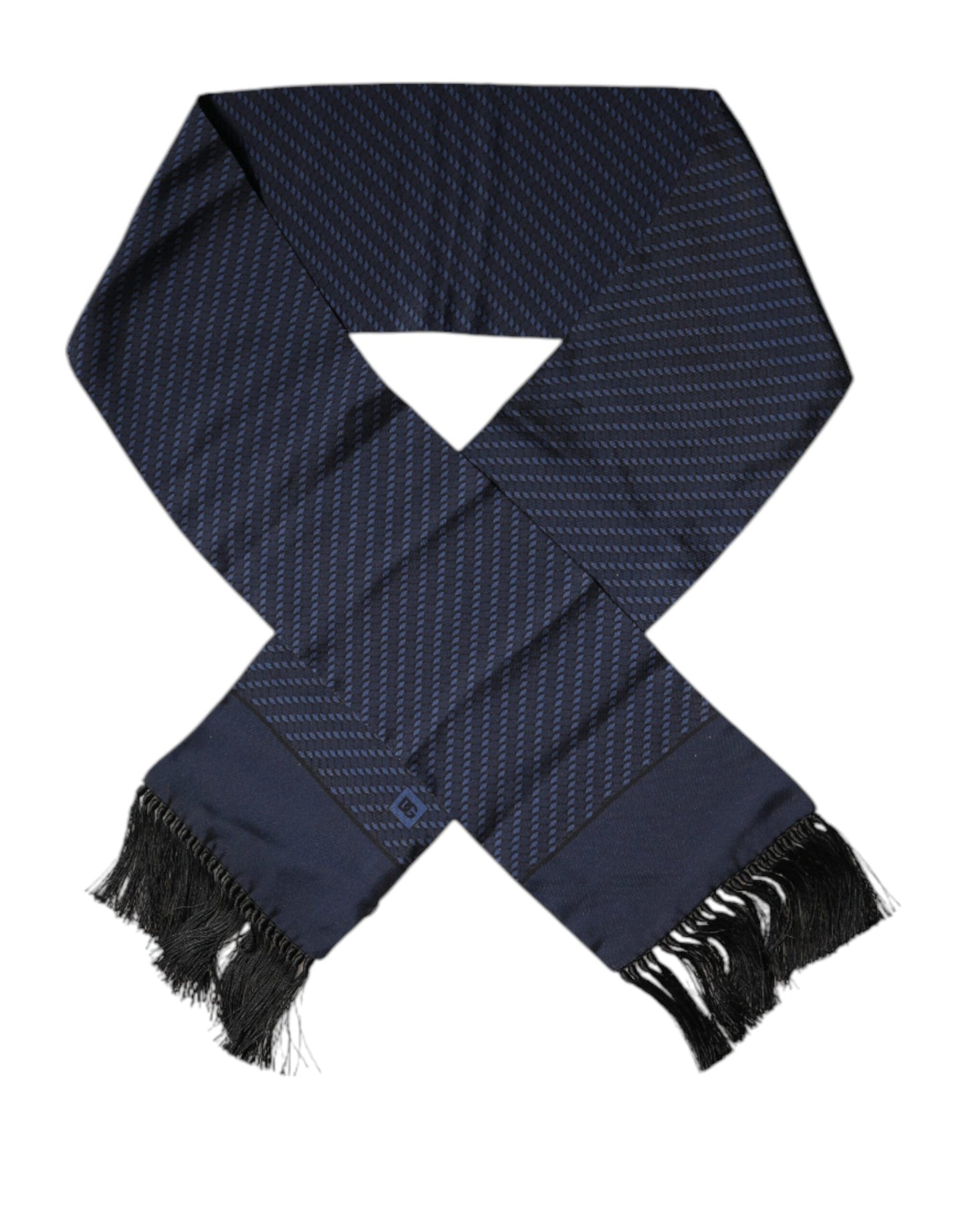 Dark Blue Fantasy Fringes Neck Wrap Scarf
