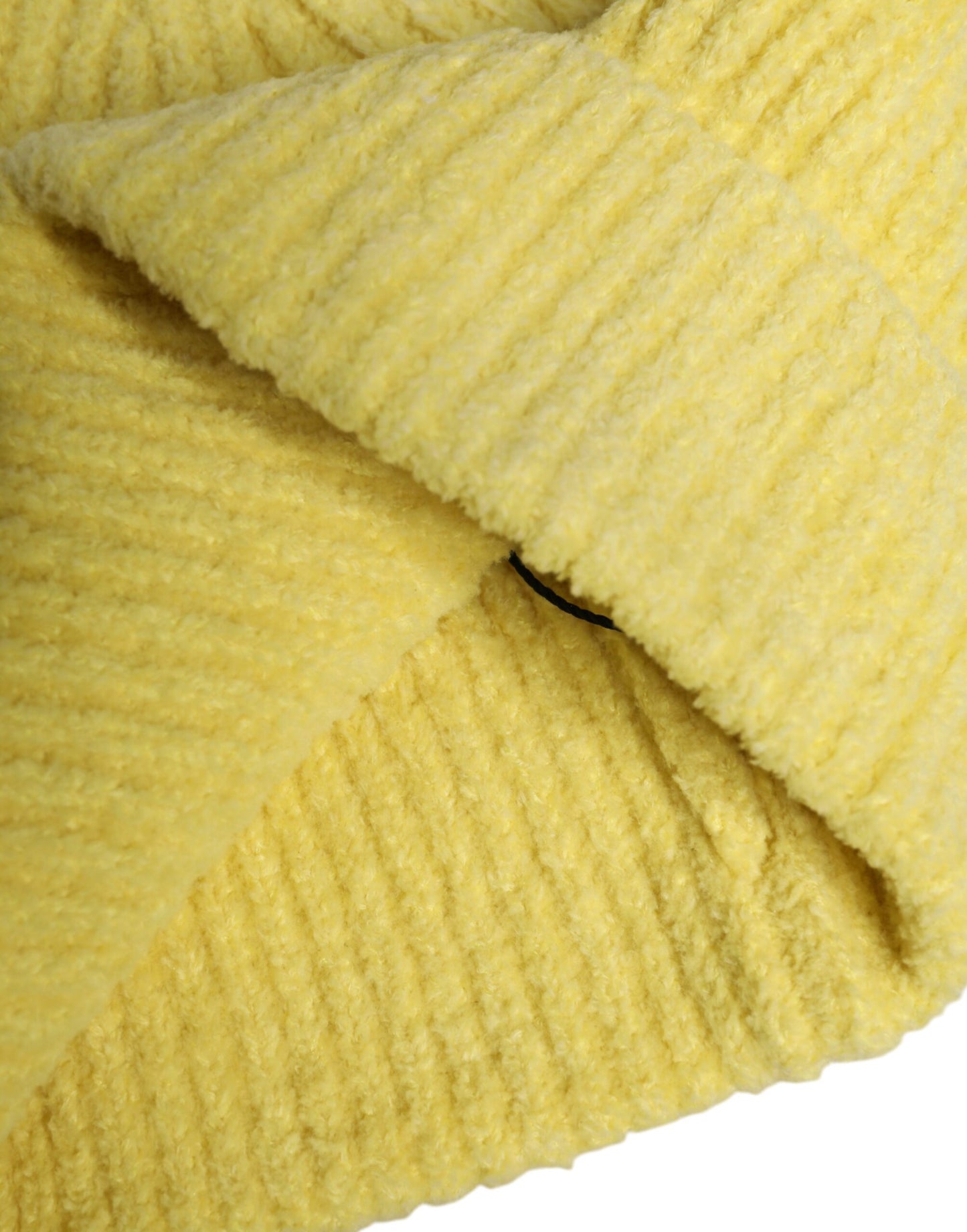 Yellow Cotton Knitted Winter Beanie Hat