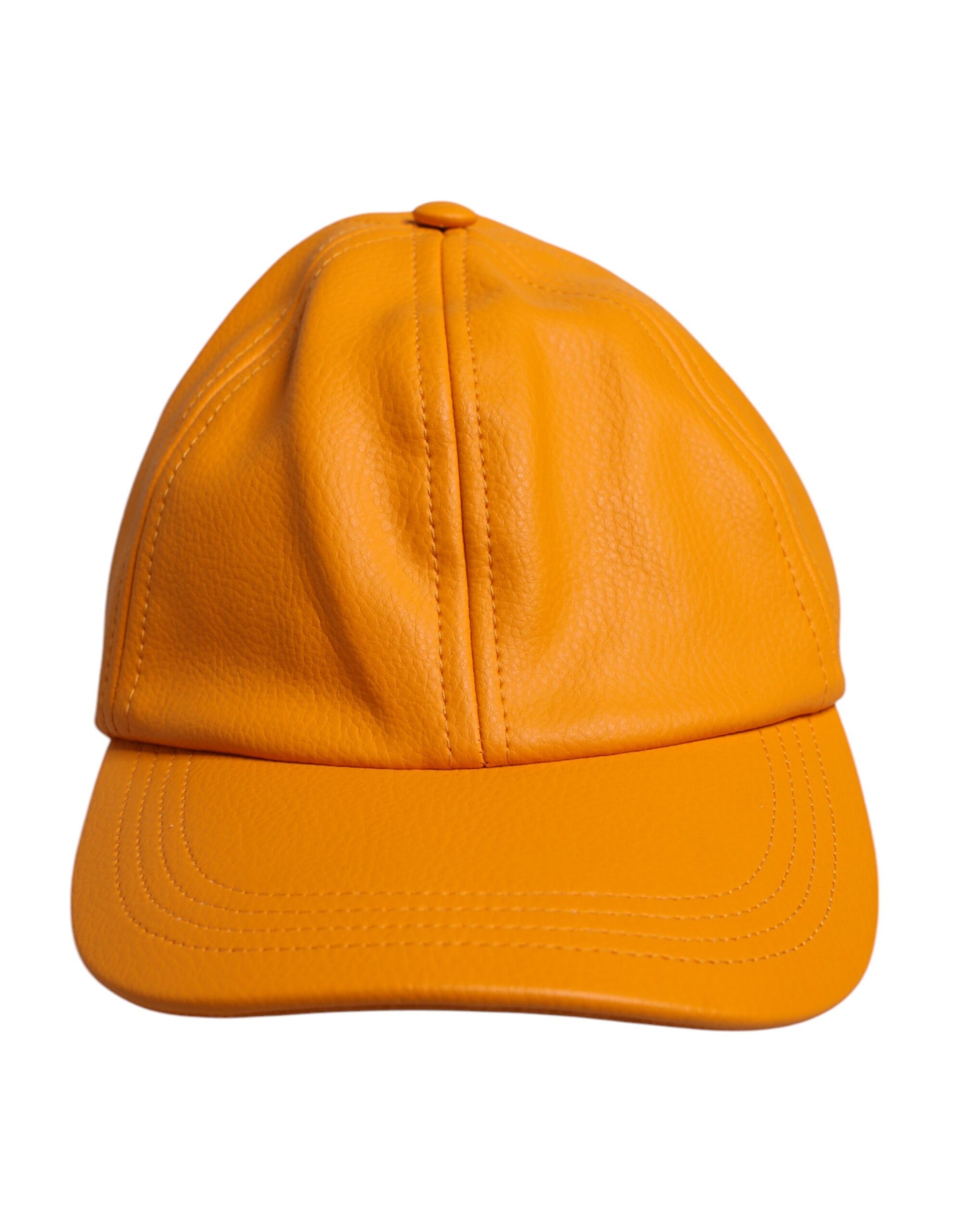Orange Cotton 6 Panels Baseball Cap