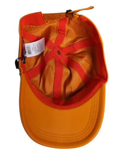 Orange Cotton 6 Panels Baseball Cap