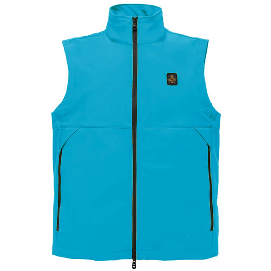 Blue Polyester Men Vest