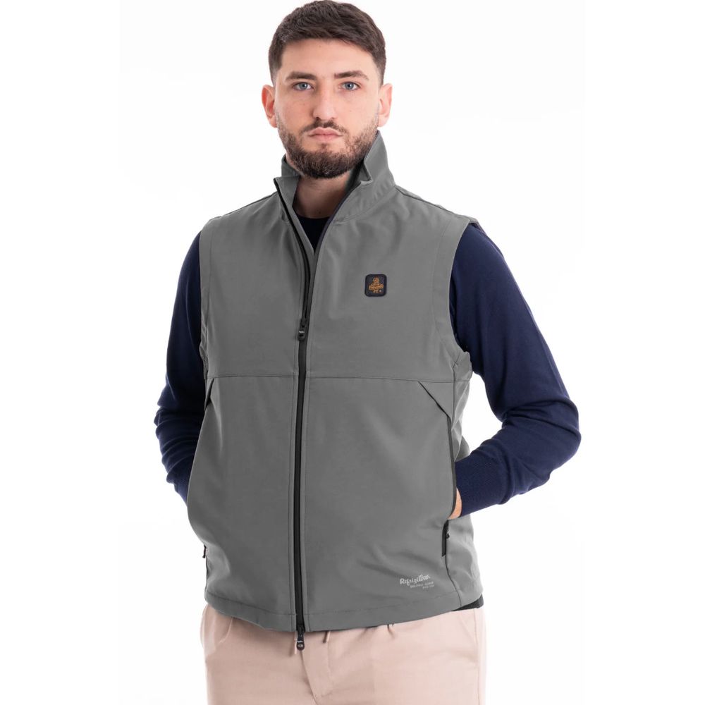 Gray Polyester Men's Vest