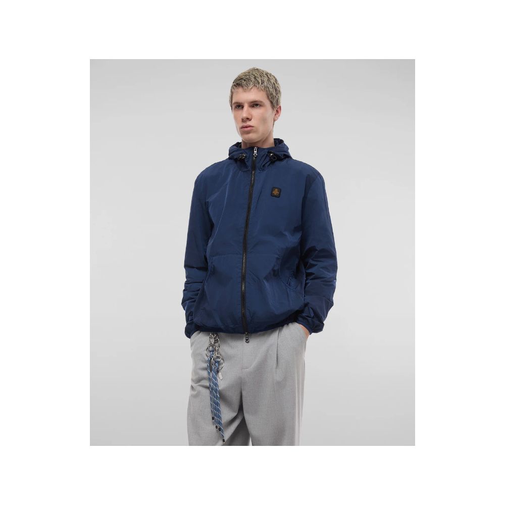 Blue Polyamide Men's Jacket