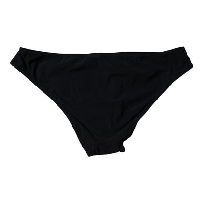 Black Nylon Stretch Mid Waist Panty Underwear