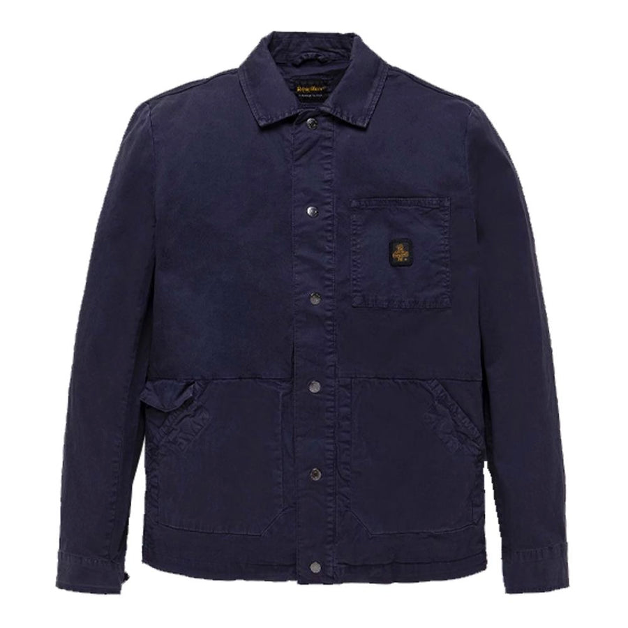Blue Cotton Men Jacket